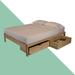 Gracie Oaks Solid Wood Storage Platform Bed Wood/Solid Wood in Brown | 15 H x 15 W x 60 D in | Wayfair 6F9E9F761AAE46C48B4DAADE79A5A2D2