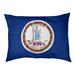 Tucker Murphy Pet™ Catalano Virginia Flag Outdoor Dog Pillow/Classic Polyester in Blue/White | 14 H x 42.5 W x 32.5 D in | Wayfair