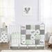 Sweet Jojo Designs Elephant 4 Piece Crib Bedding Set Polyester in Gray/Blue/White | Wayfair Elephant-GY-MT-Crib-4
