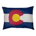 Tucker Murphy Pet™ Burien Colorado Flag Dog Pillow Polyester/Fleece in Red/White/Yellow | 14 H x 42.5 W x 32.5 D in | Wayfair