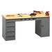 Tennsco Corp. Electronic 72"W Workbench Wood/Metal in Gray | 33.75 H x 72 W x 30 D in | Wayfair EMB-2-3072M -53