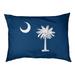 Tucker Murphy Pet™ Catalano South Carolina Flag Outdoor Dog Pillow Polyester in Blue | 9.5 H x 29.5 W x 19.5 D in | Wayfair