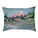 Tucker Murphy Pet™ Burkart Mt. Fuji Reflected in Lake Kawaguchi Dog Pillow Polyester in Pink/Gray/Blue | 7.1 H x 52 W x 42 D in | Wayfair