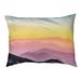 Tucker Murphy Pet™ Watterson Pastel Landscape Outdoor Dog Pillow/Classic Polyester in Pink/Yellow | 9.5 H x 29.5 W x 19.5 D in | Wayfair