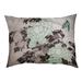 Tucker Murphy Pet™ Burkart Watercolor Peonies & Butterfly Dog Pillow Polyester/Fleece in Black | 14 H x 42.5 W in | Wayfair