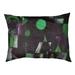 Tucker Murphy Pet™ Casady Full Moon Dog Pillow Polyester/Fleece in Green/Black | 4 H x 42.5 W x 32.5 D in | Wayfair