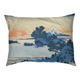 Tucker Murphy Pet™ Burkart Shichiri Beach in Sagami Province Dog Pillow Polyester/Fleece in Blue/Brown | 7.1 H x 52 W x 42 D in | Wayfair