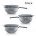 YBM Home Deep Plastic Colander Plastic in Gray | 4.5 H x 16 W x 16 D in | Wayfair 31-1130vc-gray-3