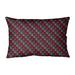 Latitude Run® Avicia Rainbow Geometric Indoor/Outdoor 22" Lumbar Pillow Polyester/Polyfill blend in Red | 31 H x 21.5 W x 3 D in | Wayfair