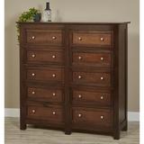 Darby Home Co Bulter Mule 10 Drawer Chest Wood in Brown | 56.75 H x 56.5 W x 18.5 D in | Wayfair D6F0DD51A0264C8FA9C577D9E9189145