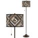 Woodwork Diamonds Giclee Glow Bronze Club Floor Lamp