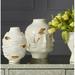 Jonathan Adler Gilded Muse Large Dora Maar Vase in White/Yellow | 12 H x 9.25 W x 9.25 D in | Wayfair 27569