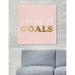 Art Remedy Oliver Gal 'Girl w/ Goals Classic Blush' Textual Art Print on Canvas Canvas, Wood in Pink | 24 H x 24 W x 1.5 D in | Wayfair