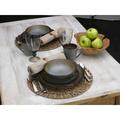 Pfaltzgraff Monroe 16-Piece Porcelain Dinnerware Set, Service for 4, Dark Ceramic/Earthenware/Stoneware in Gray | Wayfair 5237442