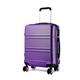 Kono 20 inch Cabin Suitcase Lightweight ABS Carry-on Hand Luggage 4 Spinner Wheels Trolley Case 55x40x22 cm(Purple)