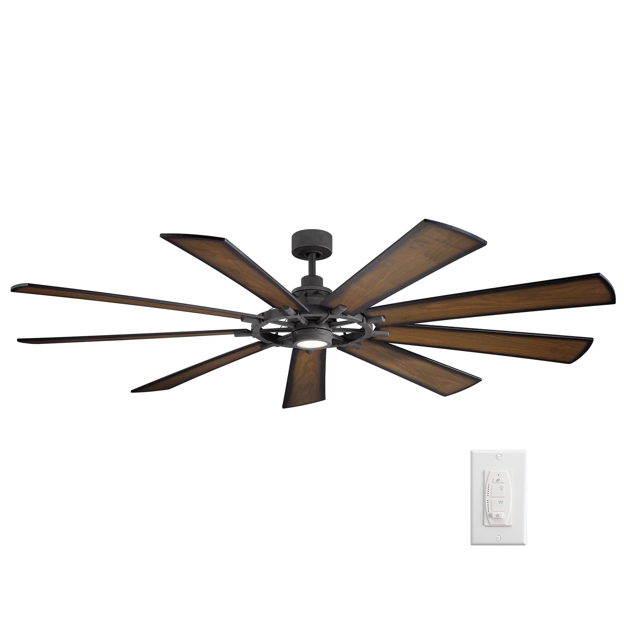 Kichler Lighting Gentry 85 Inch Ceiling Fan with Light Kit - 300285DBK