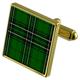 Tartan Clan MacLean Gold Cufflinks