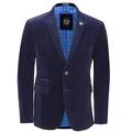 Xposed Mens Soft Corduroy Blazer Coat Vintage Retro Tailored Suit Jacket UK[BLZ-MATTHEW-NAVY-48,Blazer-Navy Blue,Chest UK/US 48 EU 58]