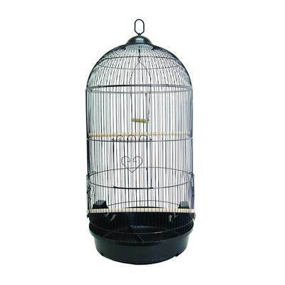 YML Round Black Bird Cage, Large