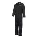 JCB Trade Coveralls Mens Knee Pad Heavy Duty Overalls Boilersuit Work Mechanics (Black, Medium)