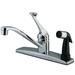 Kingston Brass Centerset Single Handle Kitchen Faucet w/ Side Spray in Gray | Wayfair KB0573