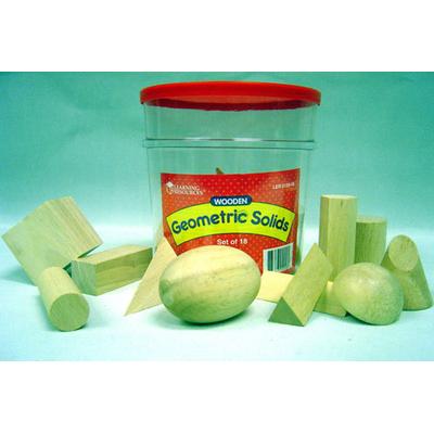 Learning Resources Hardwood Geometric Solids - 12 Pack