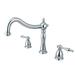 Kingston Brass Heritage Double Handle Deck Mounted Roman Tub Faucet in Gray | Wayfair KS1341NL