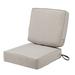 Arlmont & Co. Ayvion Outdoor Seat/Back Cushion Polyester/Cotton Blend in Gray/Brown | 5 H x 25 W x 25 D in | Wayfair