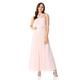 Roman Originals Women Bead Embellished Halterneck Maxi Dress - Ladies Evening Special Occasion Formal Wedding Guest Bridesmaid Party Cruise Holiday Ball Gown Floaty Dresses - Light Pink - Size 16