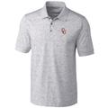 Men's Cutter & Buck Gray Oklahoma Sooners Big Tall Advantage Space Dye Polo