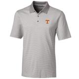Men's Cutter & Buck Gray Tennessee Volunteers Big Tall Forge Tonal Stripe Polo