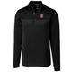 Men's Cutter & Buck Black Stanford Cardinal Big Tall Traverse Stripe Half-Zip Pullover Jacket