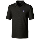 Men's Cutter & Buck Black Northwestern Wildcats Big Tall Forge Pencil Stripe Polo