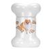 Tucker Murphy Pet™ Pomeranian Bone Shaped Pet Treat Jar Ceramic, Size 9.0 H x 6.0 W x 5.0 D in | Wayfair 00AC00548BF841F0B9A91B6681EF4422