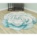 Blue 63 x 0.5 in Area Rug - Winston Porter Kishore Flowers 3D Effect Rose Botanical Area Rug Polypropylene | 63 W x 0.5 D in | Wayfair