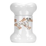 Tucker Murphy Pet™ Dalmatian Bone Shaped Pet Treat Jar Ceramic | 9 H x 6 W x 5 D in | Wayfair 939A1C68A9E5426997DB00FC30BEB254