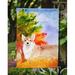 Caroline's Treasures Fall Corgi 2-Sided Polyester 15 x 11.5 in. Garden Flag in Gray/Orange | 15 H x 11.5 W in | Wayfair CK1946GF