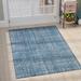 Blue/Navy 24 x 0.1 in Area Rug - Highland Dunes Steppe Abstract Navy Blue Indoor/Outdoor Area Rug Polypropylene | 24 W x 0.1 D in | Wayfair