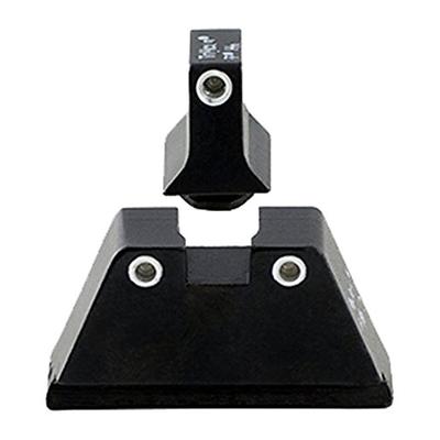 Trijicon Glock Suppressor Night Sight Set, White Front/White Rear with Green Front Lamp & Orange Rea