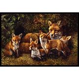 Caroline's Treasures Family Foxes by Daphne Baxter Indoor or Outdoor Mat 24x36 BDBA0090JMAT, 24