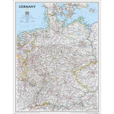 Germany Classic Wall Map Map Type: Laminated (24" x 30")