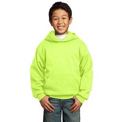 Port & Company Boys' Pullover Hooded Sweatshirt L Neon Yellow