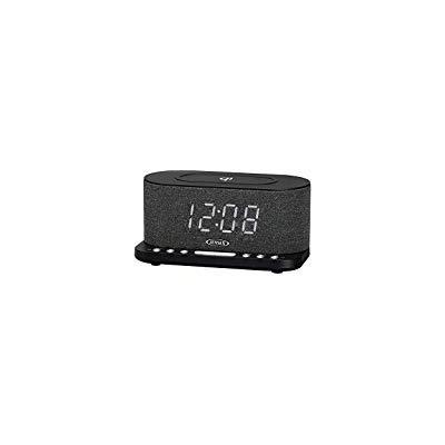 Jensen QICR-50 (R Qicr-50 Dual Alarm Clock Radio with Wireless Qi(R) Charging 9.70" x 4.40" x 4.10",
