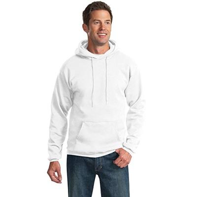 Port & Company Men's Ultimate Pullover Hooded Sweatshirt L White