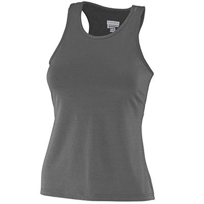 Augusta Sportswear Girls' Poly/Spandex Solid Racerback Tank L Black