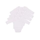 Leveret 4 Pack Long Sleeve Bodysuit 100% Cotton White 18-24 Months screenshot. Infant Bodysuits directory of Clothes.