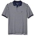 Nautica Men's Classic Fit Short Sleeve 100% Cotton Stripe Soft Polo Shirt, Navy, XXX-Large Tall