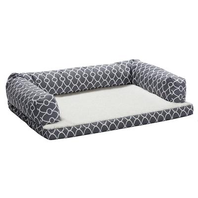 Midwest Quiet Time Defender Orthopedic Dog Sofa, 30.25" L X 40" W X 10" H, Teflon Gray