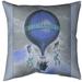 East Urban Home Hot Air Balloon Poster Throw Pillow Cover Polyester in Blue | 20 H x 20 W x 1.5 D in | Wayfair D84CED12DFA340C38EDEC1E076632C20