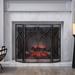 Home Loft Concepts David Iron Fireplace Screen Iron in Gray/Black | 29.75 H x 41 W x 1.25 D in | Wayfair A5BEFB488845420EB5D7E3037517335B